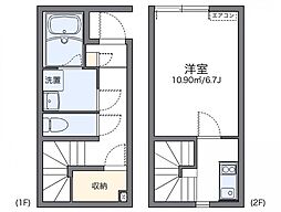 京成本線 京成高砂駅 徒歩6分の賃貸アパート 1階1Kの間取り