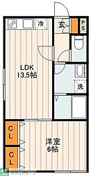 Grado Kita-Ayase 3階1LDKの間取り