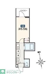 TOIVE新小岩 1階1Kの間取り
