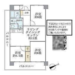 シャルム・Ｋ・カーサ 7階3LDKの間取り
