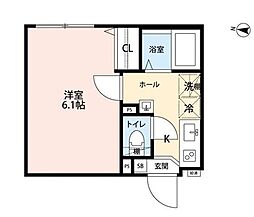 グランクオール京成立石 4階1Kの間取り
