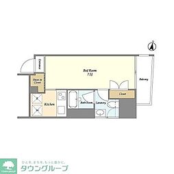 リテラス押上 7階1Kの間取り