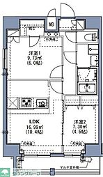 Ｓ−ＲＥＳＩＤＥＮＣＥ尾久ａｚｕｒｅ 12階2LDKの間取り