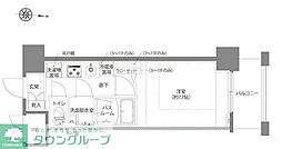 JR常磐線 亀有駅 徒歩3分の賃貸マンション 9階1Kの間取り