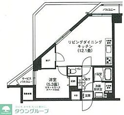 東武伊勢崎線 東向島駅 徒歩4分の賃貸マンション 4階1LDKの間取り