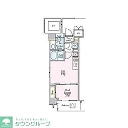 クレストコート押上 5階1DKの間取り