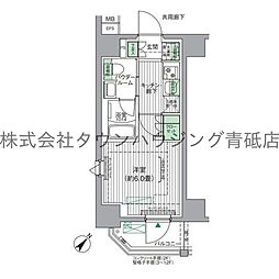 ＢＰＲレジデンス青砥 9階1Kの間取り