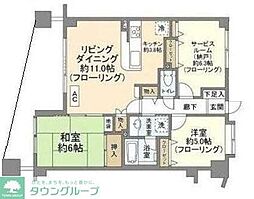 都営新宿線 篠崎駅 徒歩16分の賃貸マンション 2階2SLDKの間取り