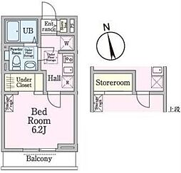 ヴィレッジ京成高砂サウスサイド 1階1Kの間取り