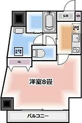 Ｃａｐｒｉｃｏｒｎ 7階1Kの間取り