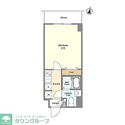 アルファコート青砥3 1階1Kの間取り