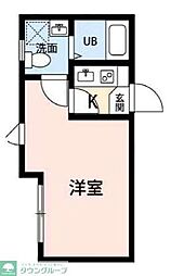 日暮里舎人ライナー 高野駅 徒歩10分の賃貸アパート 2階1Kの間取り