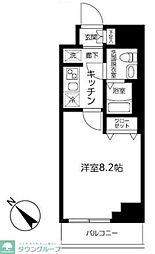 京成押上線 八広駅 徒歩3分の賃貸マンション 2階1Kの間取り