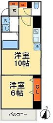 東京メトロ半蔵門線 錦糸町駅 徒歩10分の賃貸マンション 5階1LDKの間取り