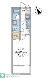 ウィンドテラス南八幡 305 3階1Kの間取り