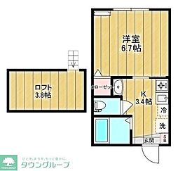 LOSA 1Kの間取図画像