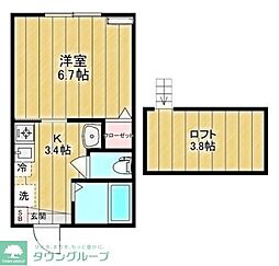 LOSA 1Kの間取図画像