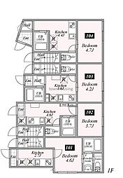 Colza柴又 1Kの間取図画像