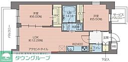 プレジオ北綾瀬ASIAN 2LDKの間取図画像