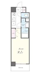 ベルミエール 1Kの間取図画像