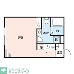 フィオーネ柴又 ワンルームの間取図画像