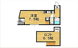 リバティ青戸 ワンルームの間取図画像