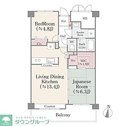ミ・アモール 2LDKの間取図画像