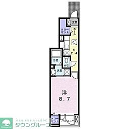 アーヴルコート 1Kの間取図画像