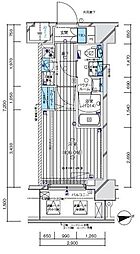 メインステージ亀有 1Kの間取図画像
