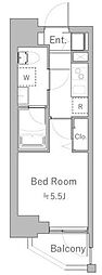 SPコート四ツ木 1Kの間取図画像