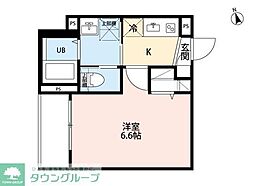 robot home 四ツ木 1Kの間取図画像