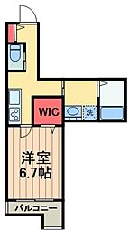 N-flats青砥 1Kの間取図画像