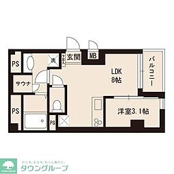 b'CASA金町EAST 1LDKの間取図画像