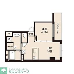 b'CASA金町EAST 1LDKの間取図画像