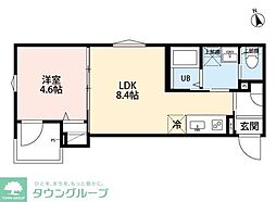 SoH terrace(ソー テラス) 1LDKの間取図画像