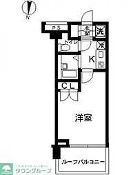 スカイコート東京ベイ・東雲 1Kの間取図画像