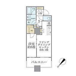 ブリリア有明スカイタワー 1LDKの間取図画像