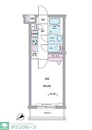 RELUXIA TOKYO EASTIII 1Kの間取図画像