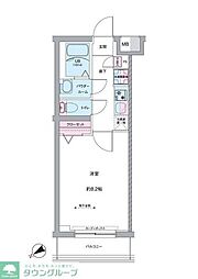 RELUXIA TOKYO EASTIII 1Kの間取図画像