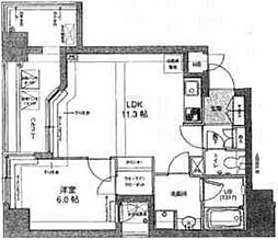 ドルチェ日本橋浜町・壱番館 1LDKの間取図画像