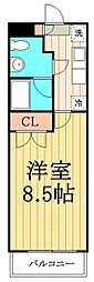 高砂桜喜 1Kの間取図画像