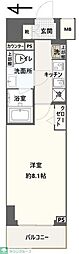 AZESTお花茶屋5 1Kの間取図画像