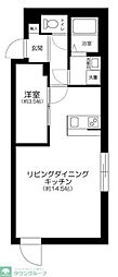 ルニ日本橋 1LDKの間取図画像