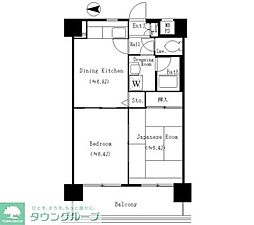 アビタシオン葛西 2DKの間取図画像