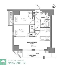 Brilliaist新御徒町 2LDKの間取図画像