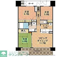 ティーズガーデン 3LDKの間取図画像