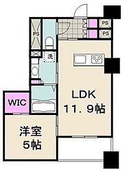コンフォリア新川 1LDKの間取図画像