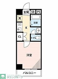 アセンズシティ 1Kの間取図画像