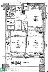 コンシェリア浅草 2DKの間取図画像