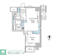 パークアクシス錦糸町レジデンス 1LDKの間取図画像